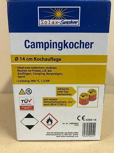 gasni grejaci: Prenosni gasni kamping rešo Solax Sunshine – Campingkocher - Plinski — 8