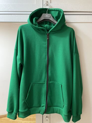 серая толстовка: Мужская толстовка, L, Новый, цвет - Зеленый, Самовывоз, Бесплатная доставка
