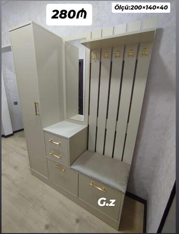 шкаф купе по индивидуальному заказу: Dəhliz üçün funksional mebel dəsti. Ölçü: 200×140×40 sm Qiymət