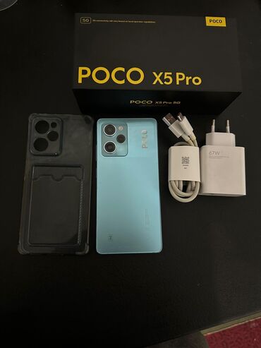 ми 12 lite: Poco X5 Pro 5G, Колдонулган, 256 ГБ, түсү - Көгүлтүр, 2 SIM