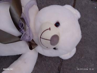 baby hug: Большой плюшевый мишка белого цвета. - Материал: мягкий плюш, плотный — 2