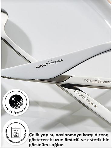 Qab-qacaq və mətbəx ləvazimatları: Porto Elegance 60 Parça 12 Nəfərlik Çəngəl-Qaşıq-Bıçaq Dəsti - — 5