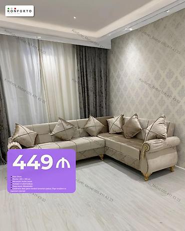 Künc divan – Konforto Mebel - Ölçü: 280 × 200 sm - Mexanizm: açılır