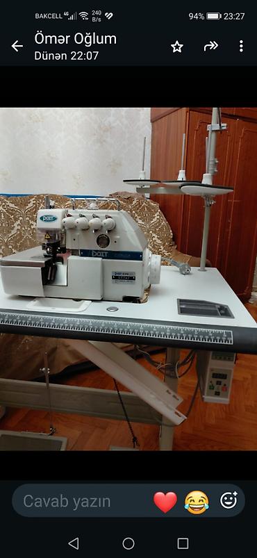 Tikiş maşınları: Tikiş maşını Yeni,Overlok, 4 saplı — 2