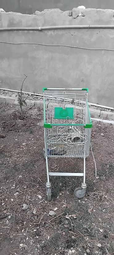 Mağaza arabaları: Metal alış-veriş səbəti - Material: Sinklənmiş polad tor — 1