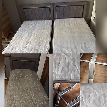 uşaq mebeli: Dilek 3 eded carpayi satilir 1 ədədi 95 azn. 2 ədədinin demirinde — 1