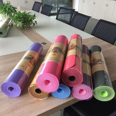 коврики для йоги и фитнеса: Коврик для йоги Хатха, двухсторонний с красивым узором Стандартный