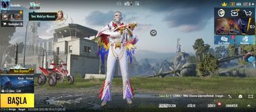 Digər oyun və konsollar: Pubg Mobile oyun hesabı geniş geyim və silah dəriləri kolleksiyasına