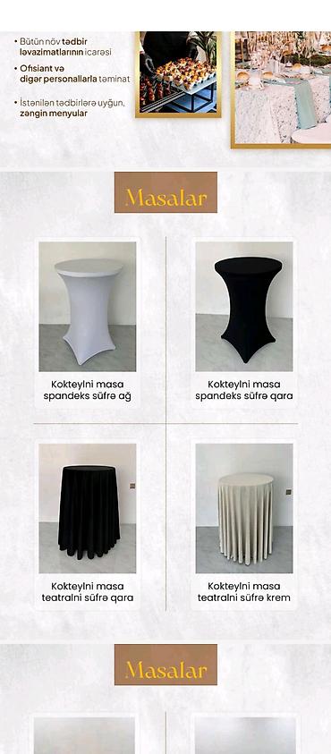 spa: Kokteyl masalarının icarəsi Tədbir, açılış, sərgi, təqdimat və — 3