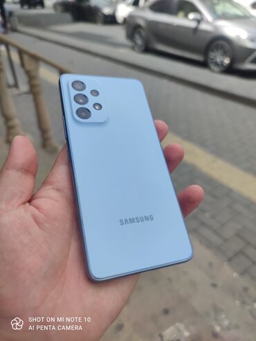 Samsung Galaxy A53, 128 GB, rəng - Göy, Zəmanət, Barmaq izi, Simsiz şarj