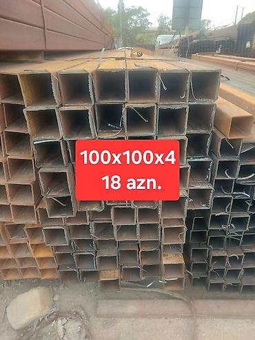 Metal məhsulları: Kvadrat, Dəmir Profil, şveller, 100x100 mm, Qalınlıq: 4 mm, Yeni, Pulsuz çatdırılma, Ödənişli çatdırılma, Rayonlara çatdırılma — 7