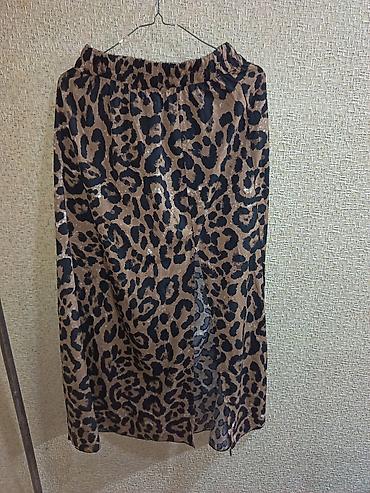 capa: Leopar naxışlı ətək - Model: düz kəsim, yüngül axıcı parça - Rəng — 1