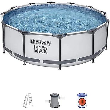 halqa: Peşəkar Bestway 56260 Steel Pro MAX Hovuz Dəsti (366x100 sm) – — 1