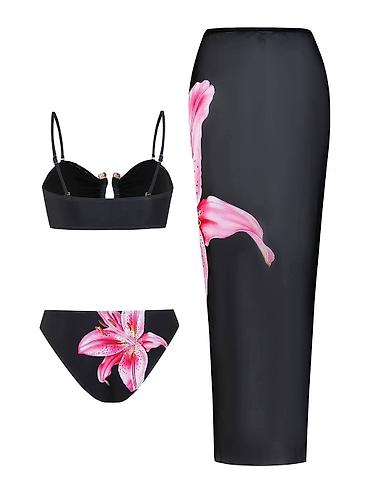 mango odeca: Ženski trodelni set za plažu – bikini + maxi pareo/suknja - Set — 3