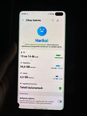 tab s10: Samsung Galaxy S10 Plus, 128 GB, rəng - Boz, Face ID, Simsiz şarj, İki sim kartlı — 8