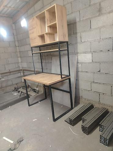 loft столы: Письменный стол в стиле лофт с металлическим каркасом - Прочный — 2