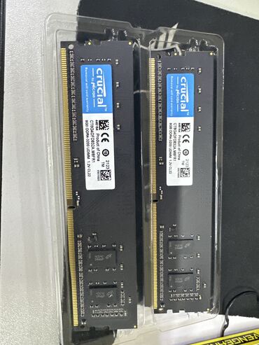 Оперативная память (RAM): Оперативная память, Б/у, Crucial, 8 ГБ, DDR4, 3200 МГц, Для ПК