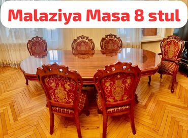 Divanlar: Masa desti. 520azn. Malaziya istehsali. ideal veziyyetde. 8 stulla