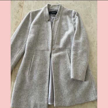 palto modelleri 2022: Пальто Zara, L (EU 40), цвет - Серый