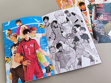 мерч: Зин (мини-артбук) по аниме Волейбол с набором мерча. Haikyuu Zine с — 2
