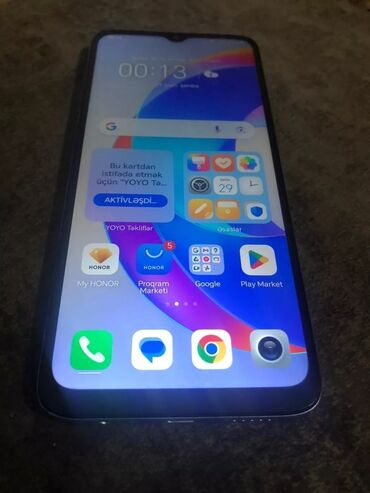 honor qulaqciq: Honor X5, 64 GB, rəng - Mavi, Face ID, Zəmanət, Sensor