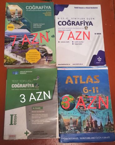 2023 test toplusu: Coğrafiya test toplusu 
Atlas, 
Qayda kitabı