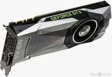 kompüter stolüstü: Videokart NVidia GeForce GTX 1070, 8 GB, İşlənmiş