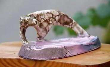 Figure: Vtg figuralna pepeljara oblik pantera Mid-Century style rare. Unikatna — 9