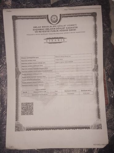 Torpaq sahələrinin satışı: 4 sot, Kənd təsərrüfatı, Maklerlər narahat etməsin, Kupça (Çıxarış) — 1