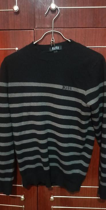 джинсы свитер: Мужской свитер, M, Hugo Boss, Новый, цвет - Черный — 1