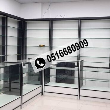 Sifarişlə digər mebel: Bütün növ mağaza üçün vitrin mebel sifarişi