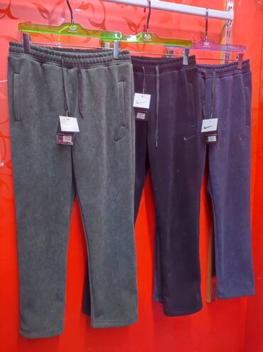 брендовые спортивные костюмы женские: Мужские тёплые спортивные штаны - Материал: мягкий флисовый трикотаж