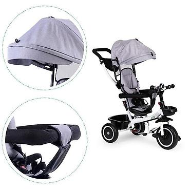 flo clo: TRICIKL SA ROTIRAJUĆIM SEDIŠTEM 360 ECOTOYS – GRAY Funkcionalan — 4