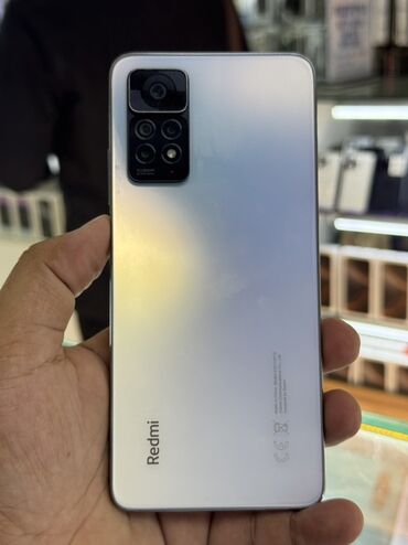 платиновые номера sim: Redmi, Redmi Note 11 Pro, Колдонулган, 128 ГБ, түсү - Ак, 1 SIM, 2 SIM