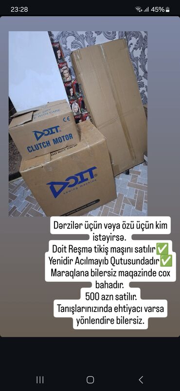 qezali masinlarin satisi 2019: Tikiş maşını Yeni,Elektromexaniki, 5 saplı