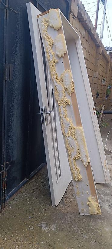 otax qaplari: Ağ rəngli giriş/interyer qapısı – komplekt - Material: DSP, ağ ağac — 2