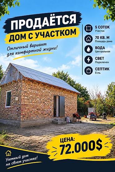 продается вагон: 2 комнаты, 70 м², 5 соток, Ала-Тоо, Риэлтор — 1
