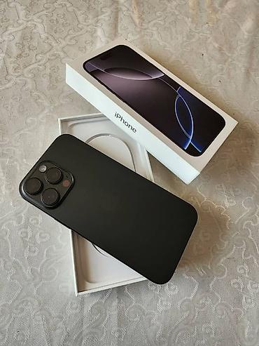 штатная магнитола: IPhone 16 Pro Max, Б/у, 256 ГБ, Черный, Кабель, 85 % — 1