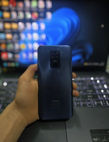 Redmi: Redmi, Redmi Note 9, Колдонулган, 64 ГБ, түсү - Көк, eSIM, 2 SIM