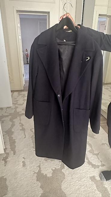 Пальто, Классика, Осень-весна, По колено, Карманы накладные, L, XL