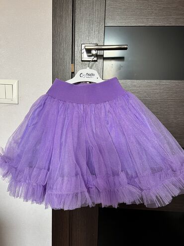 джинсовая юбка: Детское платье, цвет - Фиолетовый, Новый