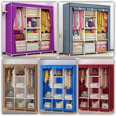 komplet spavace sobe kupujemprodajem: Platneni garderober 3,300 din Sklopivi prenosivi orman 130x45x175cm