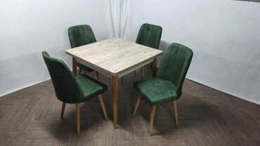 Setovi stolova i stolica: Cena kompleta 260e Stolica: Nogari drvo Visina 90cm Visina sedista — 6