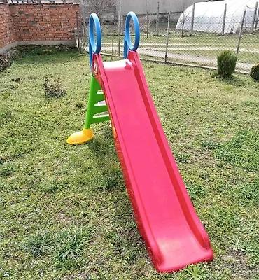 Sve za dečije igralište: Dečiji tobogan za dvorište - Dimenzije: ukupna dužina 220 cm; dužina — 3