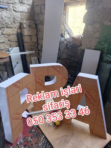 Reklam, çap: Müxtəlif reklam işləri üçün sifarişlər qəbul edilir. Bunlara vinil