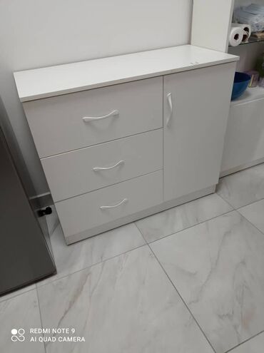 Комоды для одежды: Комод для одежды, Новый, Без зеркала, ЛДСП, цвет - Белый, Бесплатная доставка — 10