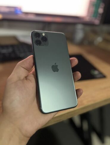 ноутбуки апл: IPhone 11 Pro, Колдонулган, 64 ГБ, Matte Midnight Green, Коргоочу айнек, Каптама, 71 %