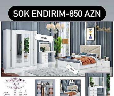 Yataq otağı dəstləri: İkinəfərlik çarpayı, 2 tumba, Azərbaycan, Yeni — 28