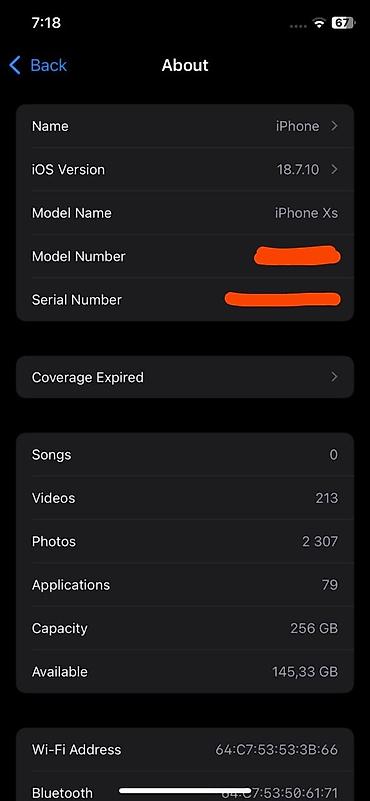 Apple iPhone: IPhone XS, 256 GB /белый цвет. Всё работает исправно. Оригинальный — 5