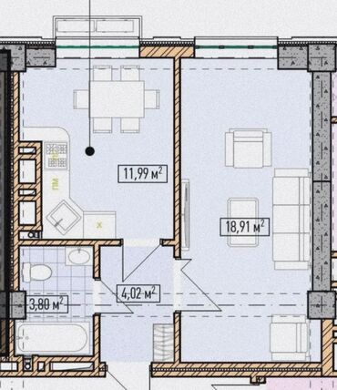элитные суточные квартиры: 1 комната, 39 м², Элитка, 3 этаж, ПСО (под самоотделку)